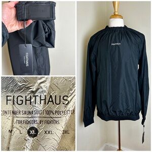 NWT! FIGHTHAUS Contender Sauna Jacket Black Men's XL MMA Training Sauna Suit